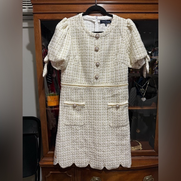 Zara Dresses & Skirts - Simply Southern Cream Puff Sleeve Sheath Dress for Work
